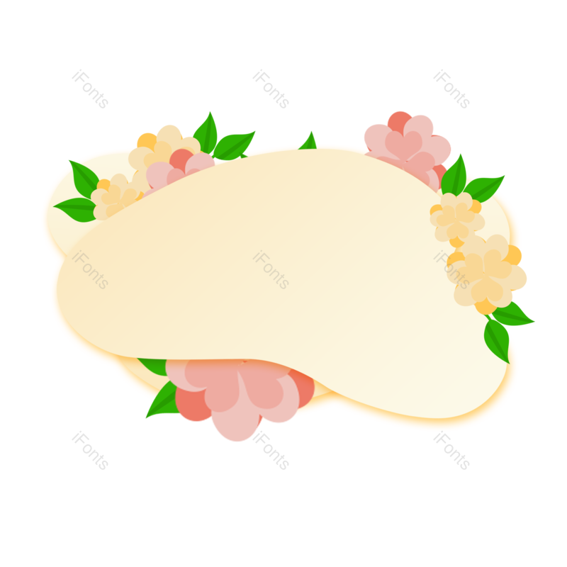 边框图片,装饰元素,绿叶PNG,花朵免抠素材